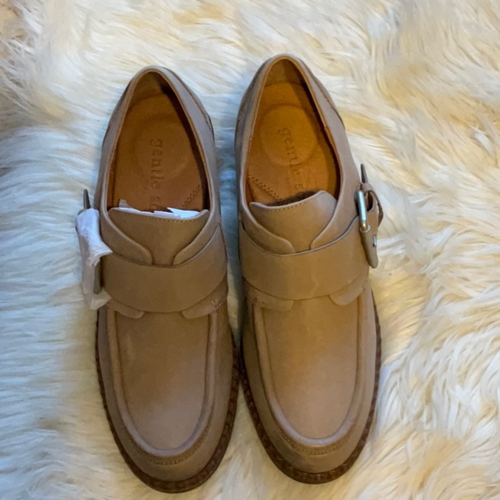 Gentle Souls Bestie Leather Shootie Women’s Mushroom Buckle Block Heel Size 8.5